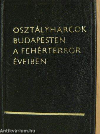 Osztályharcok Budapesten a fehérterror éveiben (minikönyv)