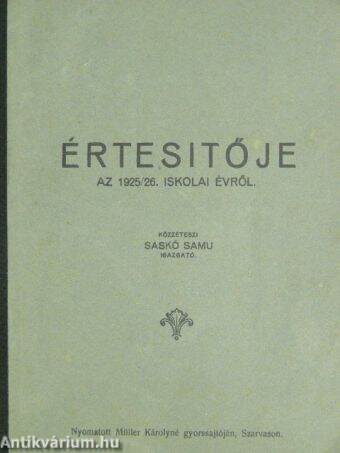 A Szarvasi ÁG. H. EV. Gimnázium Értesítője az 1925/26. iskolai évről/A Szarvasi ÁG. Hitv. EV. Gimnázium Könyvtárának címjegyzéke