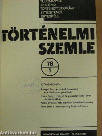 Történelmi Szemle 1978/1-4.