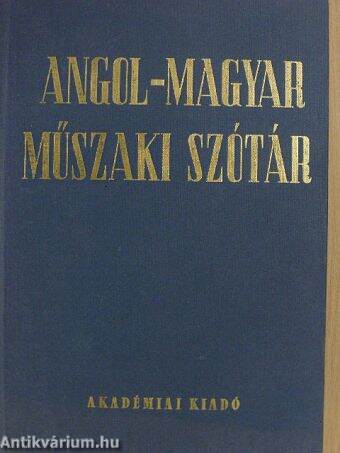 Angol-magyar műszaki szótár