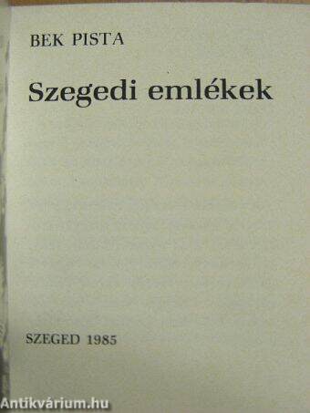 Szegedi emlékek (minikönyv)