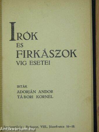 Irók és firkászok vig esetei