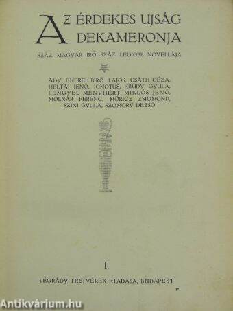 Az Érdekes Ujság Dekameronja I. (töredék)