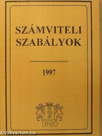 Számviteli szabályok 1997.