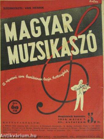 Magyar muzsikaszó 1934. május 1.