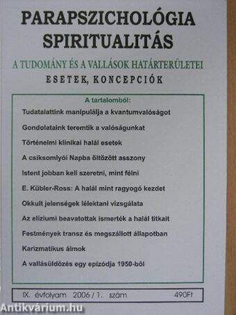 Parapszichológia-Spiritualitás 2006/1.