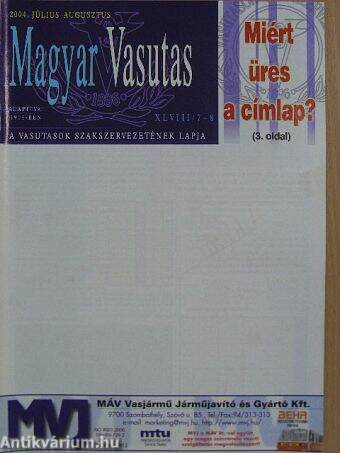 Magyar Vasutas 2004. július-augusztus