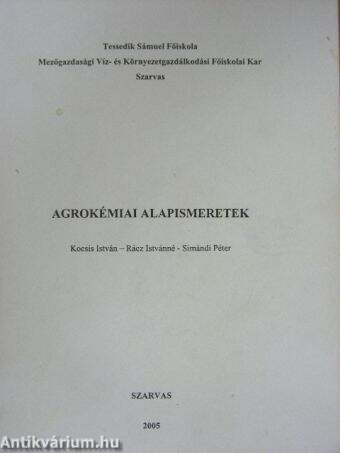 Agrokémiai alapismeretek