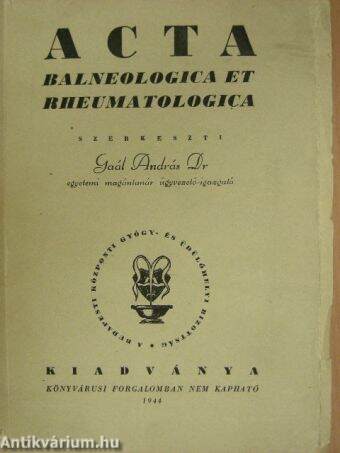 Acta Balneologica et Rheumatologica