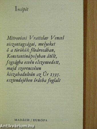 Mitrovicei Vratislav Vencel viszontagságai