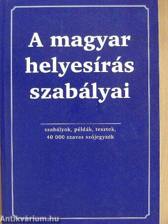 A magyar helyesírás szabályai