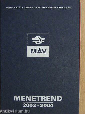 Hivatalos Menetrend 2003-2004