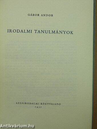 Irodalmi tanulmányok