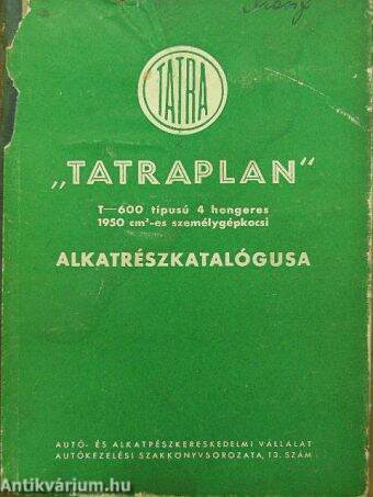 "Tatraplan" alkatrészkatalógus/Ábratáblák