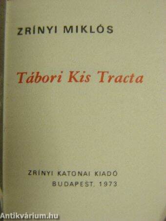 Tábori Kis Tracta (minikönyv) (számozott)