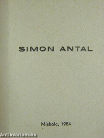 Simon Antal (minikönyv) (számozott) - Plakettel