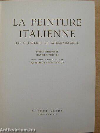 La peinture italienne