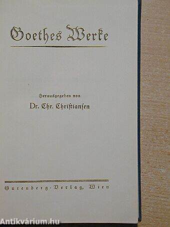 Goethes werke