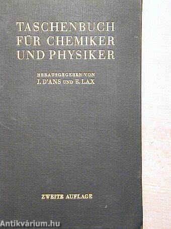 Taschenbuch für Chemiker und Physiker