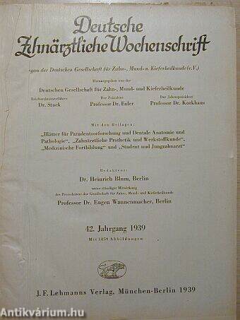 Deutsche Zahnärztliche Wochenschrift