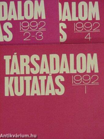 Társadalomkutatás 1992/1-4.
