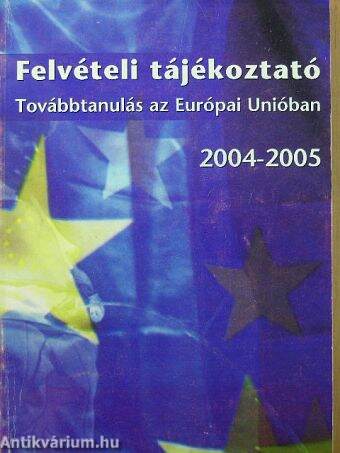 Felvételi tájékoztató 2004-2005