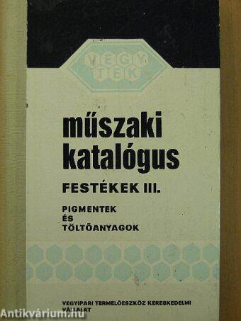 Műszaki katalógus - Festékek III.