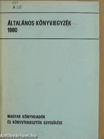 Általános könyvjegyzék 1980