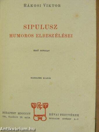 Sipulusz humoros elbeszélései I.