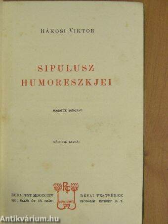 Sipulusz humoreszkjei II.