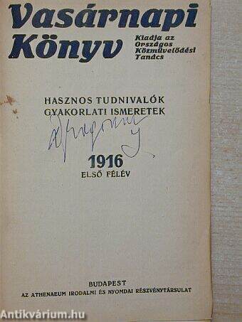 Vasárnapi Könyv 1916. I-II.