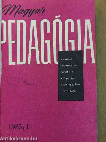 Magyar Pedagógia 1985/1-4.