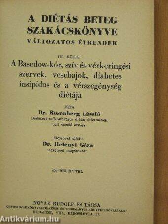 A Basedow-kór, szív és vérkeringési szervek, vesebajok, diabetes insipidus és a vérszegénység diétája