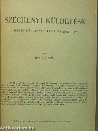 Széchenyi küldetése