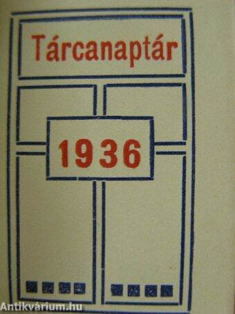 Tárcanaptár 1936 (minikönyv)