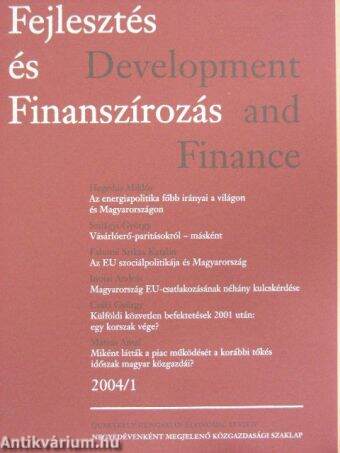 Fejlesztés és Finanszírozás 2004/1
