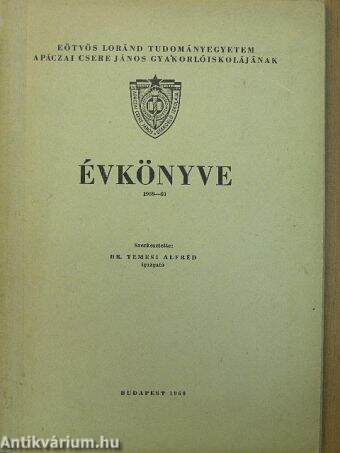 Eötvös Loránd Tudományegyetem Apáczai Csere János Gyakorló Iskolájának Évkönyve 1959-60.