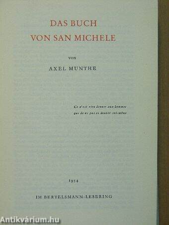 Das Buch von San Michele