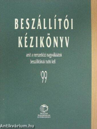 Beszállítói kézikönyv '99