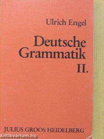 Deutsche Grammatik II. (töredék)