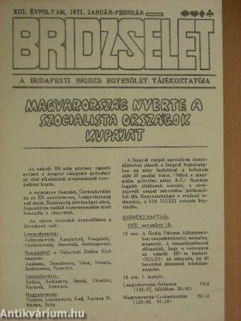 Bridzsélet 1970-1971., 1987. (vegyes számok) (7 db)