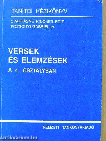 Versek és elemzések a 4. osztályban