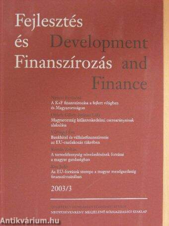 Fejlesztés és Finanszírozás 2003/3