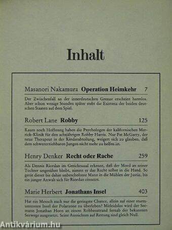 Operation Heimkehr/Robby/Recht oder Rache/Jonathans Insel