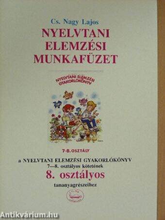 Nyelvtani elemzési munkafüzet 8.