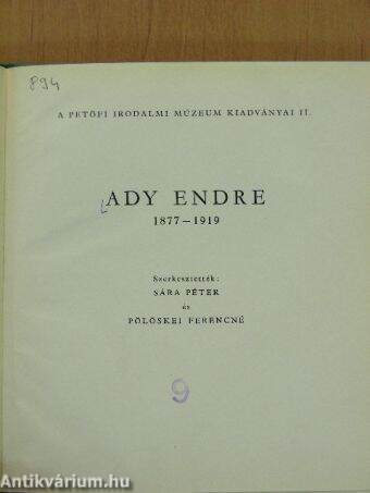 Ady Endre 1877-1919