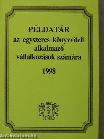 Példatár az egyszeres könyvvitelt alkalmazó vállalkozások számára