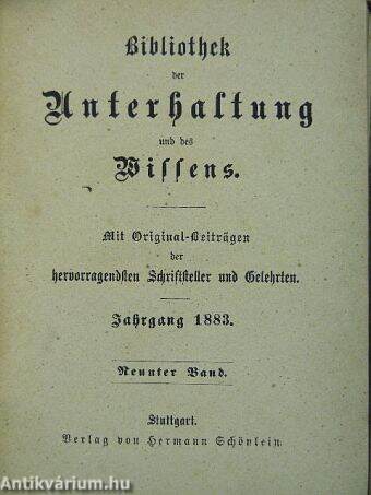 Bibliothek der Unterhaltung und des Wissens IX. (gótbetűs)