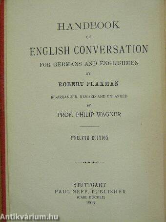 Handbook of English conversation for Germans and Englishmen