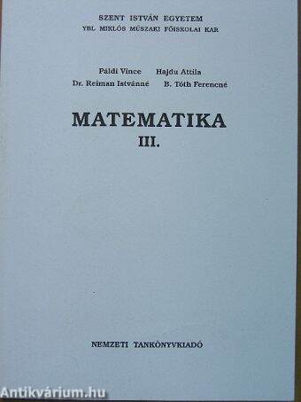 Matematika III.